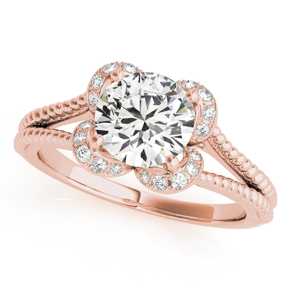 The Chloe Halo Engagement Ring II, front view