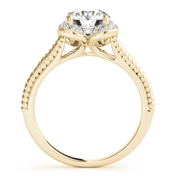 The Chloe Halo Engagement Ring II, side view