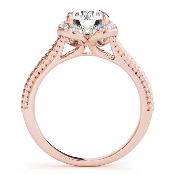 The Chloe Halo Engagement Ring II, side view