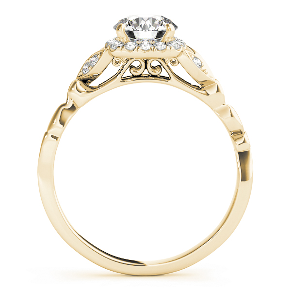 The Ellie Halo Engagement Ring, side view