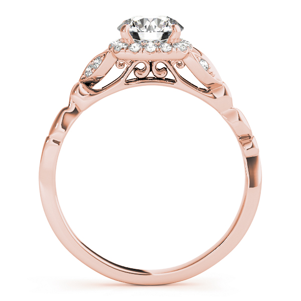 The Ellie Halo Engagement Ring, side view