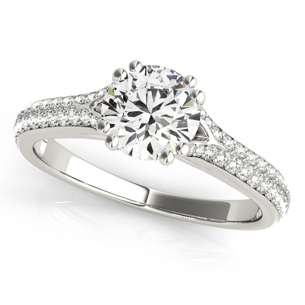 Double Row Pavé Engagement Ring
