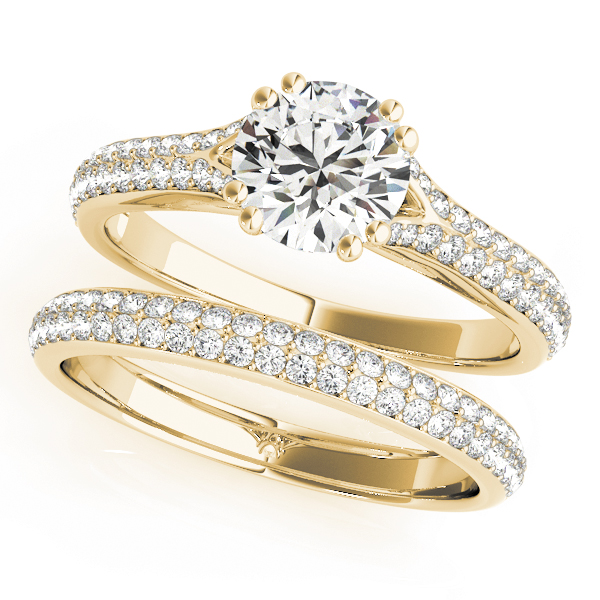 The Lucille Multi-Row Engagement Ring, set view