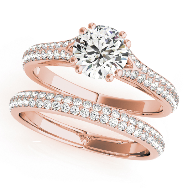 The Lucille Multi-Row Engagement Ring, set view
