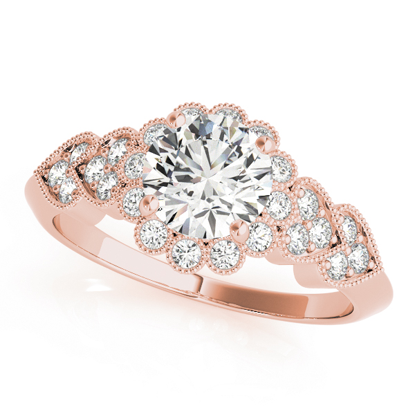 The Natalie Halo Engagement Ring II, front view