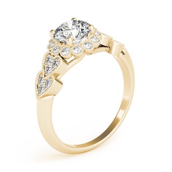 The Natalie Halo Engagement Ring II, angled view