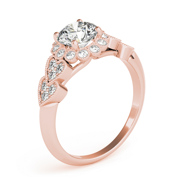 The Natalie Halo Engagement Ring II, angled view