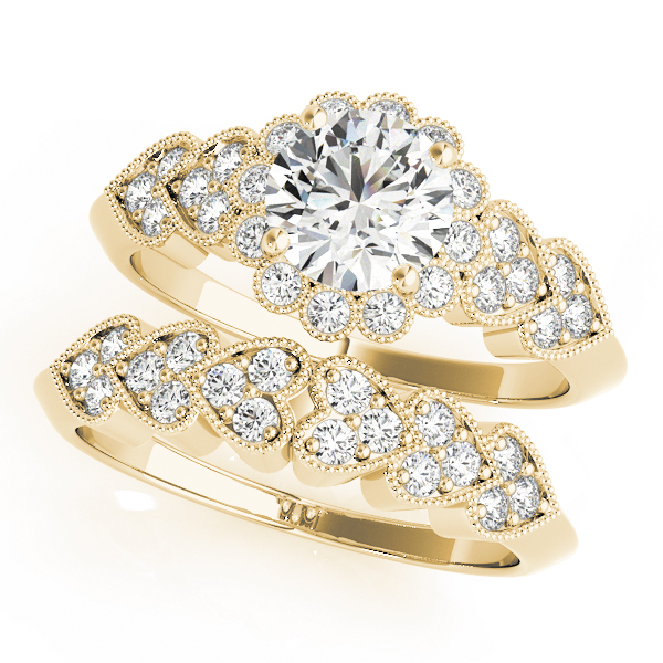 The Natalie Halo Engagement Ring II, set view