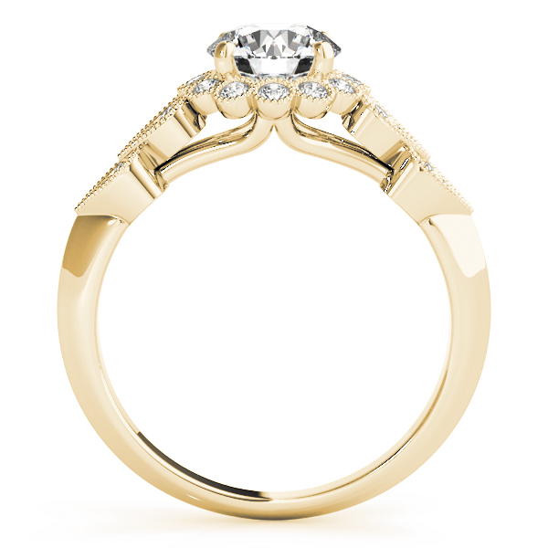 The Natalie Halo Engagement Ring II, side view