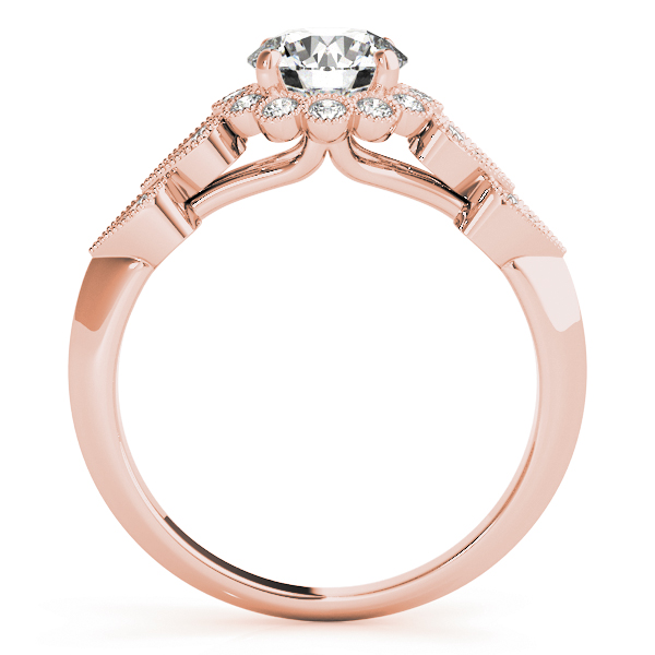 The Natalie Halo Engagement Ring II, side view