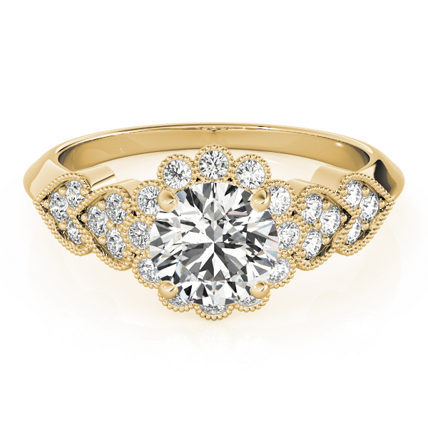The Natalie Halo Engagement Ring II, upright view