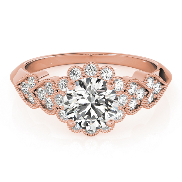 The Natalie Halo Engagement Ring II, upright view