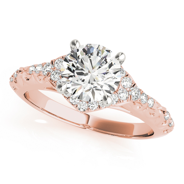 The Lucy Halo Engagement Ring, front view