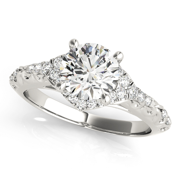 Vintage-Inspired Round Halo Engagement Ring