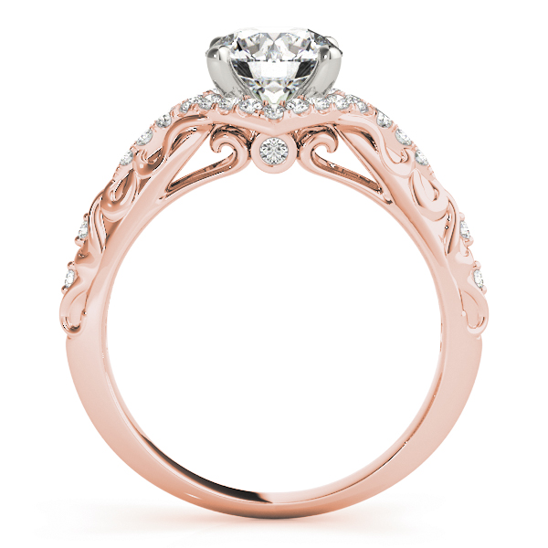 The Lucy Halo Engagement Ring, side view