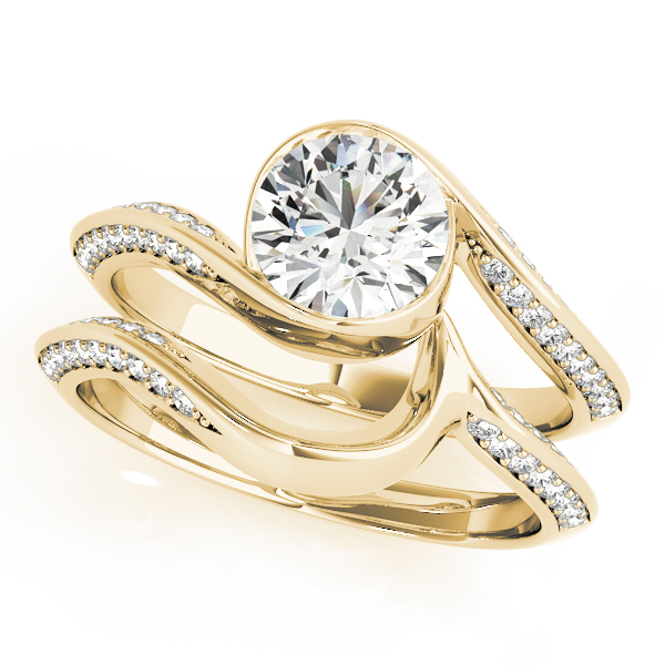 The Tessa Bypass Engagement Ring, set view