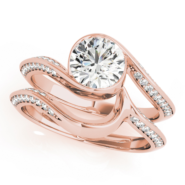 The Tessa Bypass Engagement Ring, set view