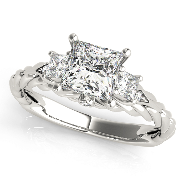 3-Stone Twisted Engagement Ring