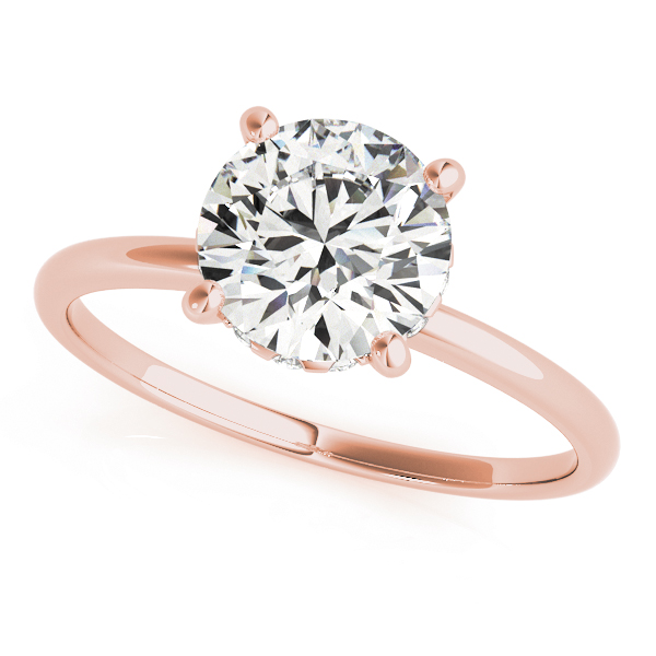 The Sylvia Hidden Halo Engagement Ring, front view