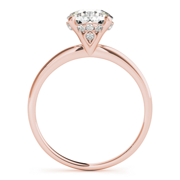 The Sylvia Hidden Halo Engagement Ring, side view