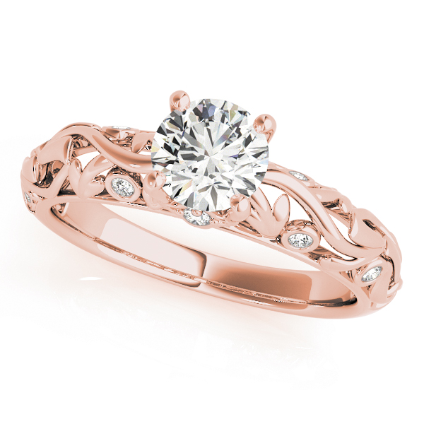 Nature Inspired Filigree Bezel Set Engagement Rings