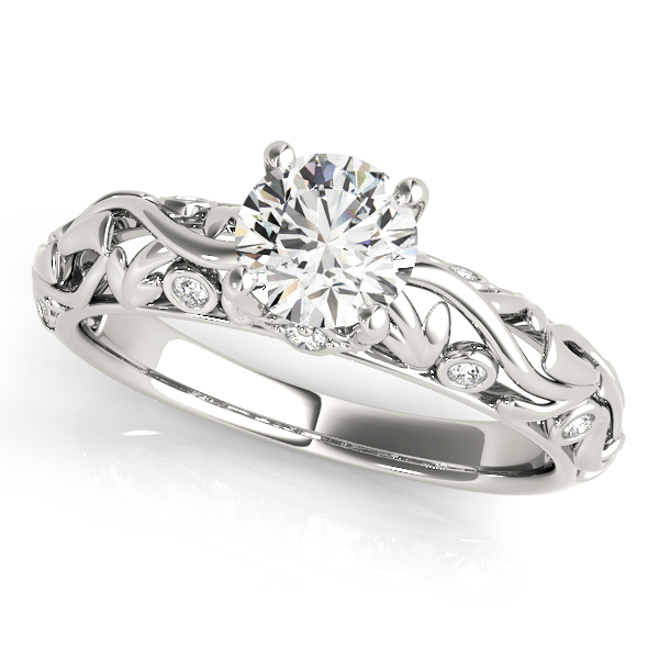 Nature Inspired Filigree Bezel Set Engagement Rings