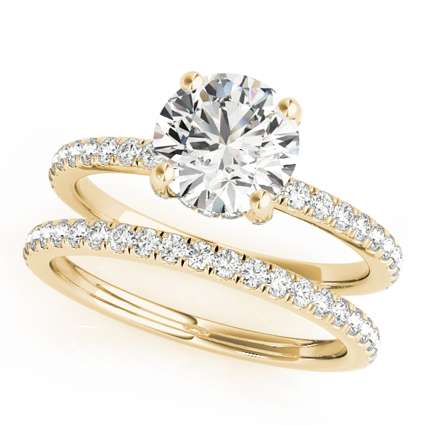 The Cecilia Hidden Halo Engagement Ring, set view