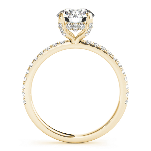The Cecilia Hidden Halo Engagement Ring, side view
