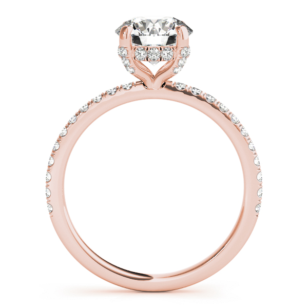 The Cecilia Hidden Halo Engagement Ring, side view