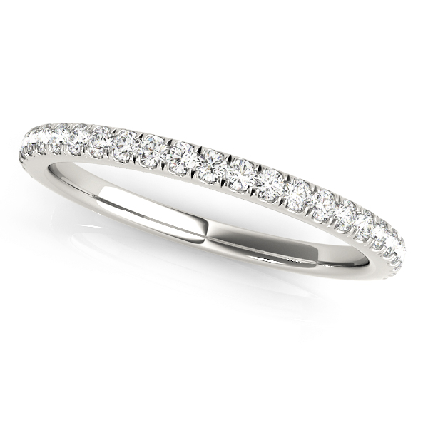 Straight Split Prong Wedding Band