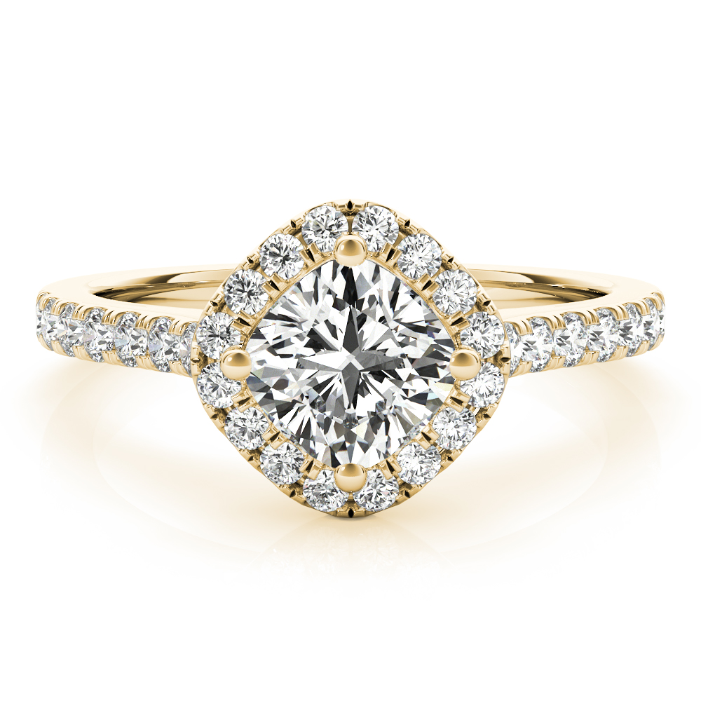 The Sofia Halo Engagement Ring, angled view