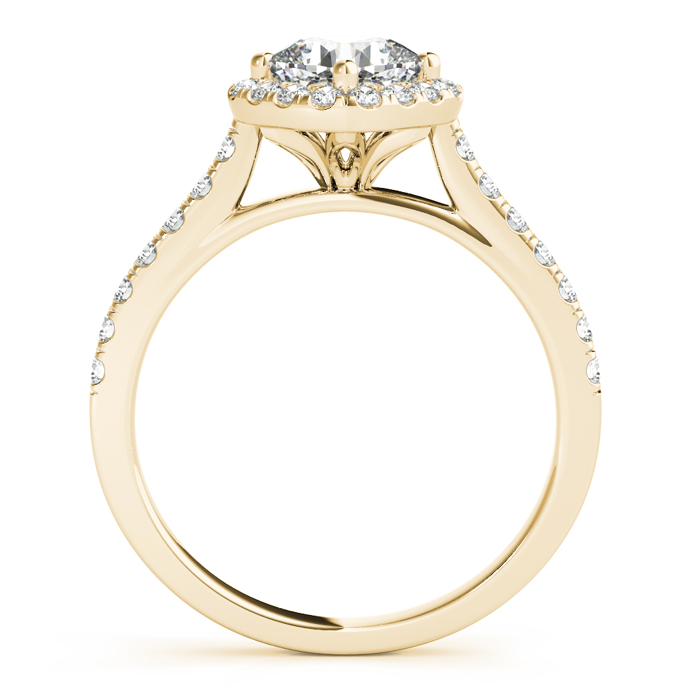 The Sofia Halo Engagement Ring, side view
