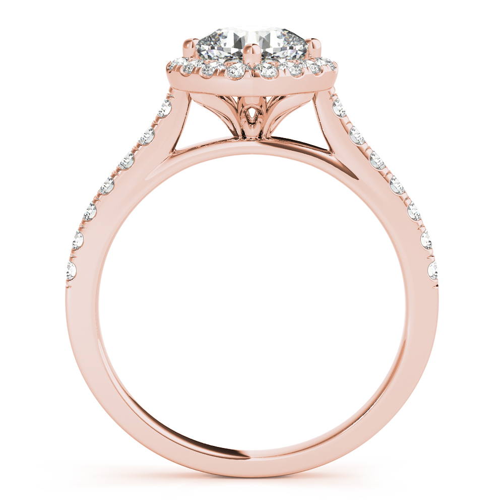 The Sofia Halo Engagement Ring, side view