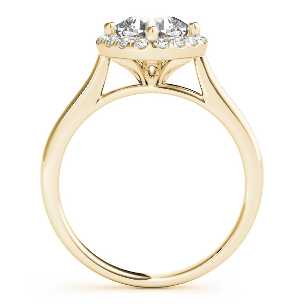 The Teresa Halo Engagement Ring, side view