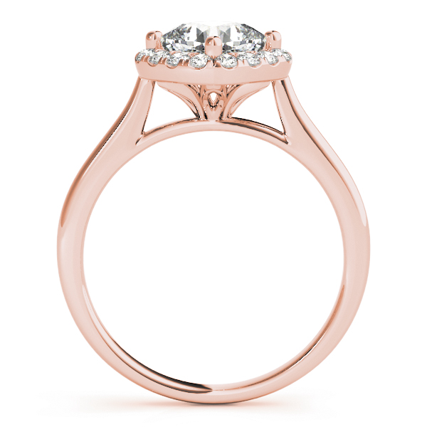 The Teresa Halo Engagement Ring, side view