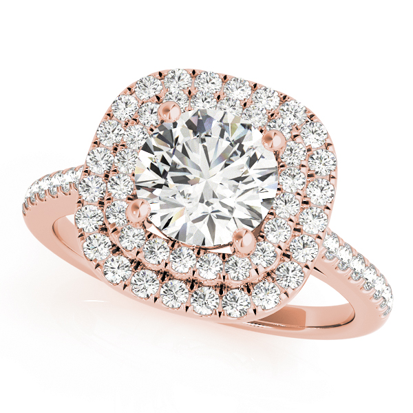 The Clementine Double Halo Engagement Ring, front view