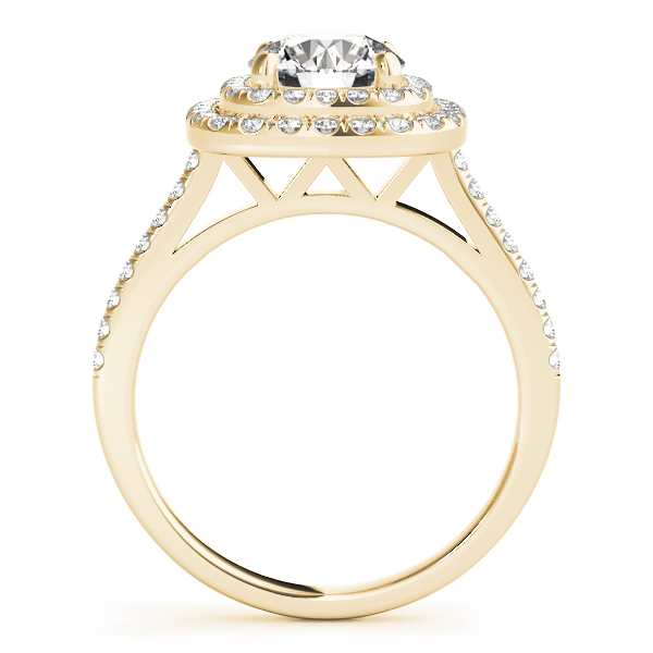 The Clementine Double Halo Engagement Ring, side view