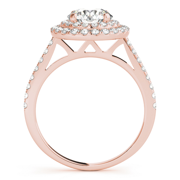 The Rose Double Halo Engagement Ring, side view