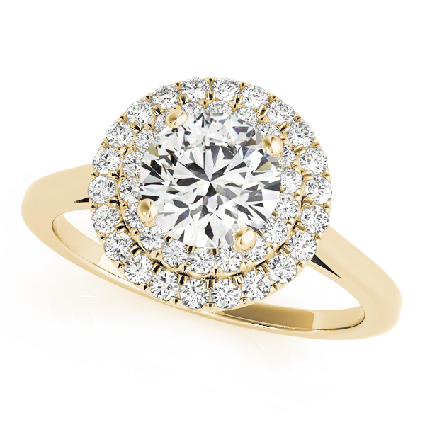 Round Double Halo Engagement Ring