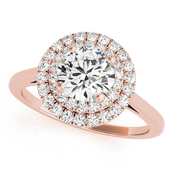 The Claudia Double Halo Engagement Ring, front view