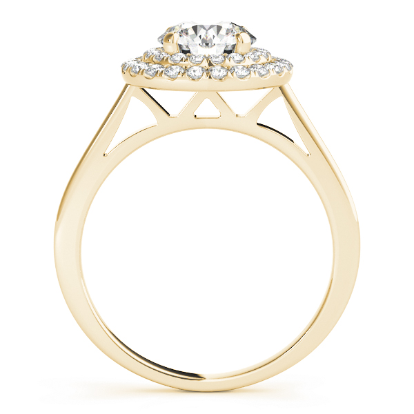 The Claudia Double Halo Engagement Ring, side view