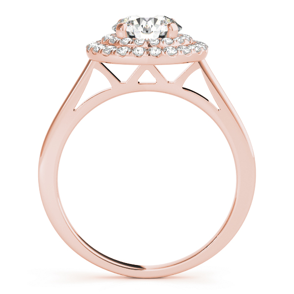 The Claudia Double Halo Engagement Ring, side view