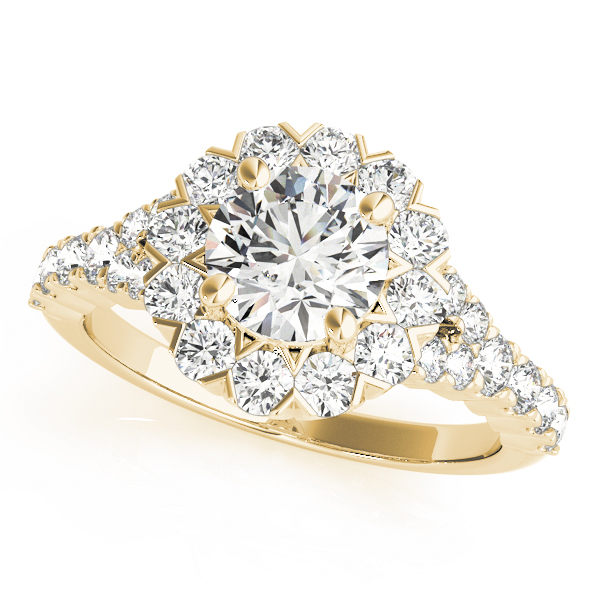The Madeleine Halo Engagement Ring II, front view