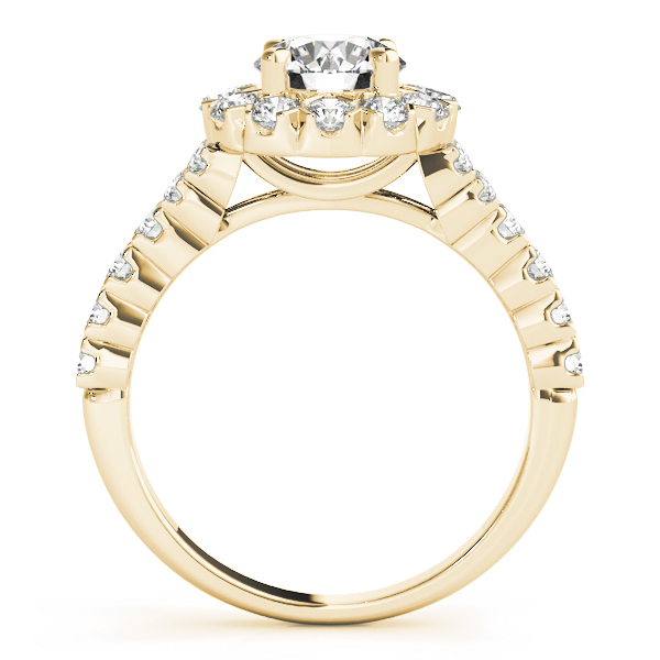 The Madeleine Halo Engagement Ring II, side view