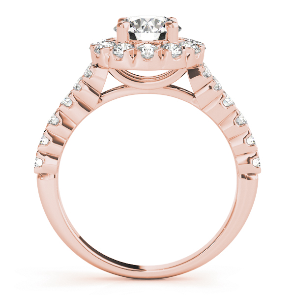 The Madeleine Halo Engagement Ring II, side view