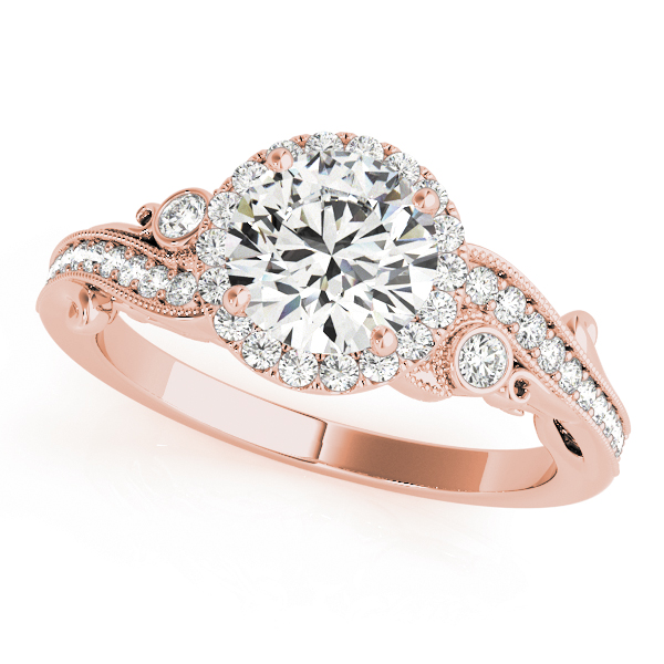 The Rosalind Halo Engagement Ring, front view