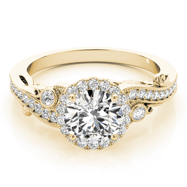 The Rosalind Halo Engagement Ring, set view