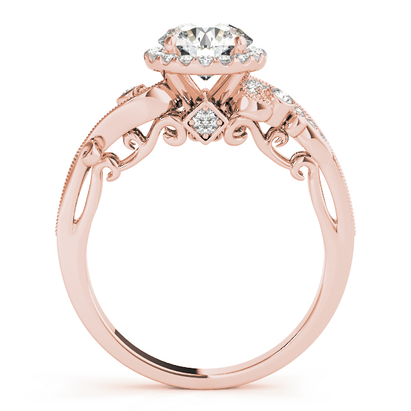 The Rosalind Halo Engagement Ring, side view