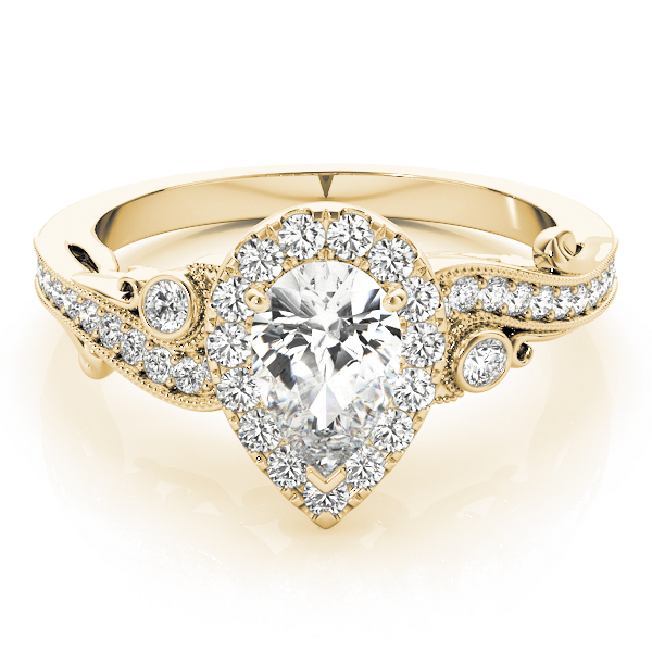 The Bridget Halo Engagement Ring, set view