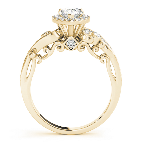 The Bridget Halo Engagement Ring, side view